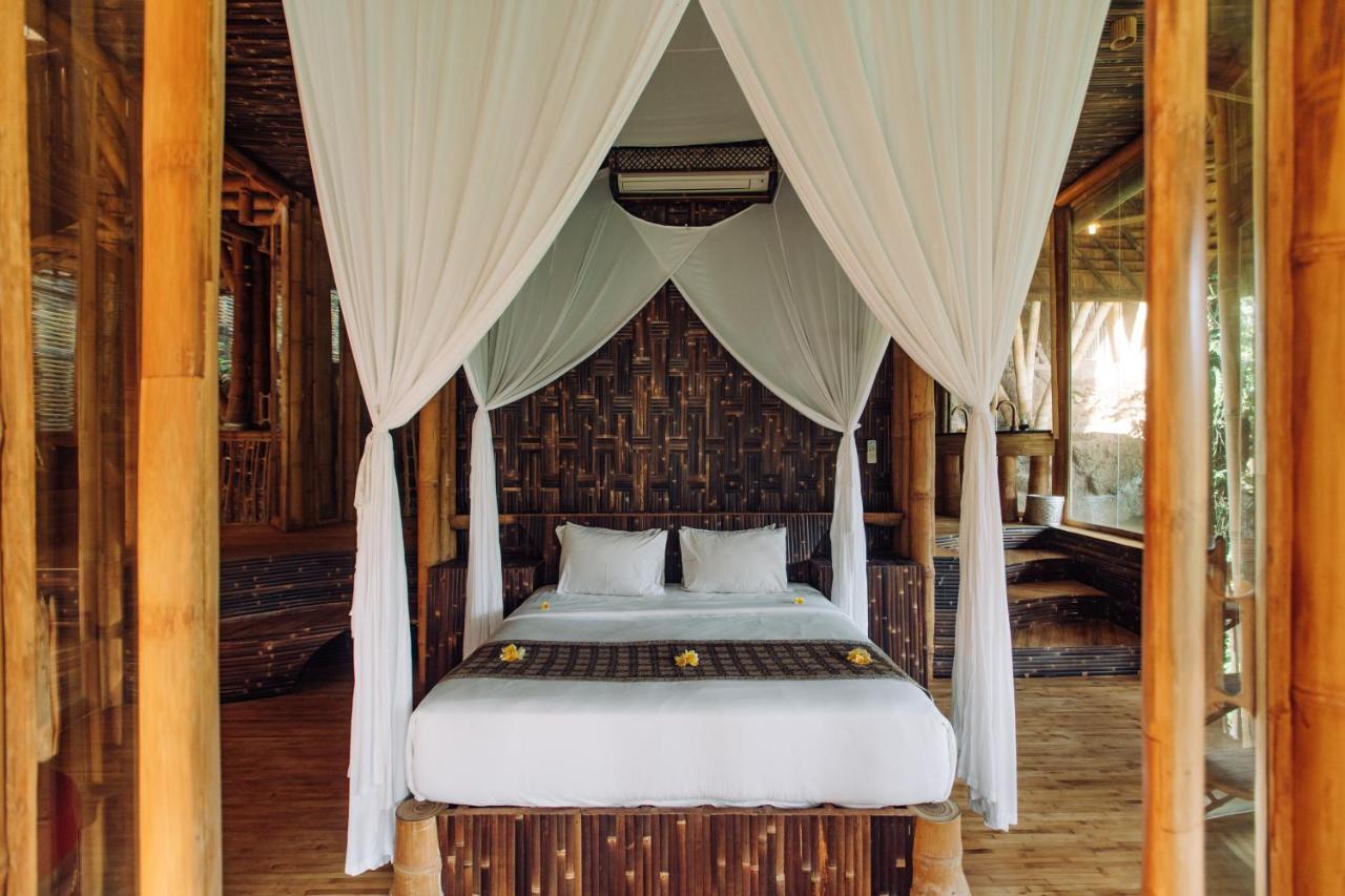 Temple House 3Bds Eco Bamboo House Pool River View Bringkit Ngoại thất bức ảnh